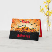 Happy Halloween Party Karte (Gelbe Blume)