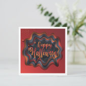 Happy Halloween Party "Leckerei oder Trick" Karte (Stehend Vorderseite)