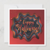 Happy Halloween Party "Leckerei oder Trick" Karte (Vorderseite)