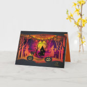 Happy Halloween Party "Leckerei oder Trick" Karte (Gelbe Blume)