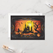 Happy Halloween Party "Leckerei oder Trick" Karte (Vorderseite/Rückseite Beispiel)