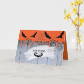 Happy Halloween Party "Leckerei oder Trick" Karte (Gelbe Blume)