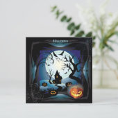 Happy Halloween Party "Leckerei oder Trick" Karte (Stehend Vorderseite)