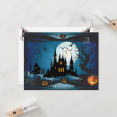 Happy Halloween Party "Leckerei oder Trick" Karte (Vorderseite/Rückseite Beispiel)