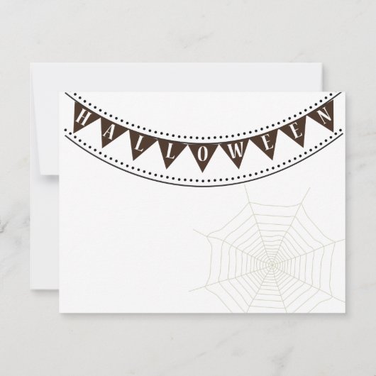 Happy Halloween Party "Leckerei oder Trick" Karte (Rückseite)