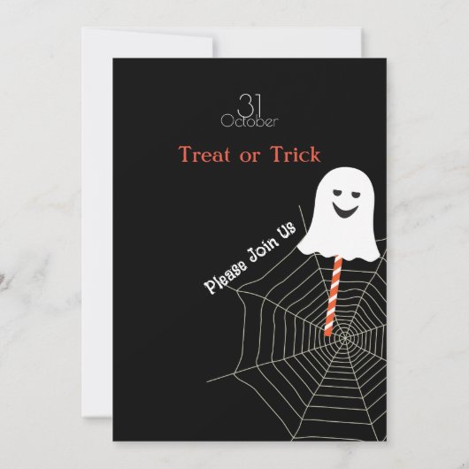 Happy Halloween Party "Leckerei oder Trick" Magisc Einladung (Rückseite)