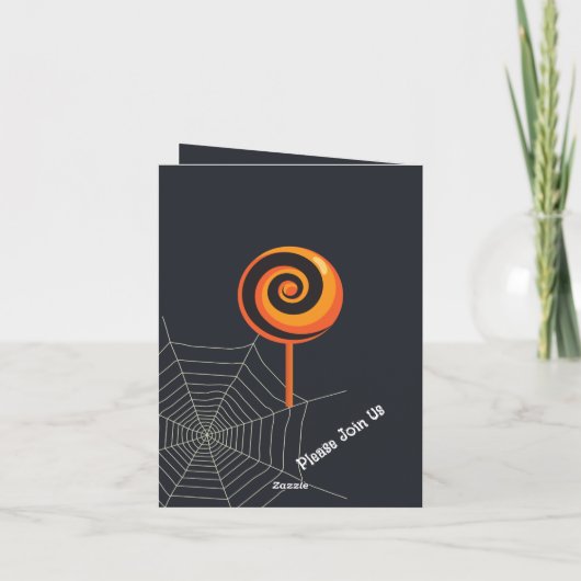 Happy Halloween Party "Leckerei oder Trick" Magisc Einladung (Rückseite)