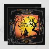 Happy Halloween Party "Leckerei oder Trick" Magisc Einladung (Vorne/Hinten)