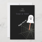 Happy Halloween Party "Leckerei oder Trick" Magisc Einladung (Rückseite)