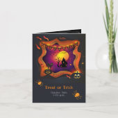 Happy Halloween Party "Leckerei oder Trick" Magisc Einladung (Vorderseite)