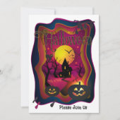 Happy Halloween Party "Leckerei oder Trick" Magisc Einladung (Vorderseite)