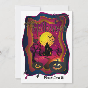 Happy Halloween Party "Leckerei oder Trick" Magisc Feiertagskarte