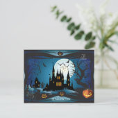 Happy Halloween Party "Leckerei oder Trick" Postkarte (Stehend Vorderseite)