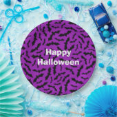 Happy Halloween Party Lila Bat Pappteller (Party)