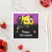 Happy Halloween Party Lila Serviette (Beispiel)
