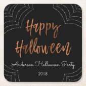 Happy Halloween Party Moderne Halloween-Untersetze Rechteckiger Pappuntersetzer (Vorderseite)