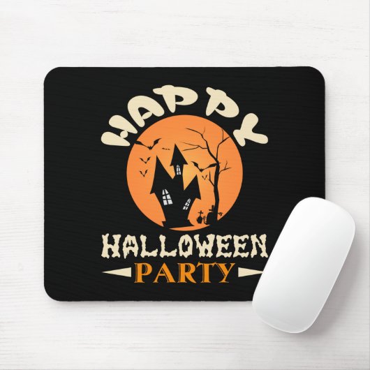 Happy Halloween Party Mousepad (Mit Mouse)