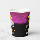 Happy Halloween Party Mummy Pink Pappbecher (Rechts)