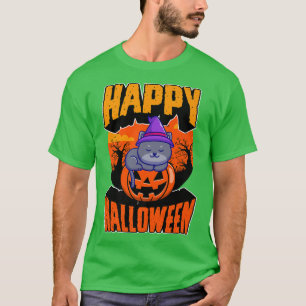 Happy Halloween Party Niedlich Napping Kawaii Hexe T-Shirt