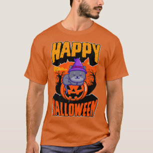 Happy Halloween Party Niedlich Napping Kawaii Hexe T-Shirt