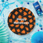 Happy Halloween Party Orange Ghost Pappteller (Party)