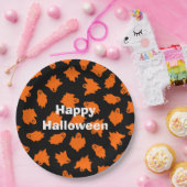 Happy Halloween Party Orange Ghost Pappteller (Party)