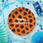 Happy Halloween Party Orange Ghost Pappteller (Party)