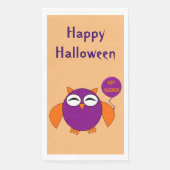 Happy Halloween Party Owl Custom Serviette (Vorderseite)