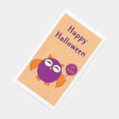 Happy Halloween Party Owl Custom Serviette (Ecke)