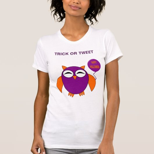 Happy Halloween Party Owl Custom T Shirt (Vorderseite)
