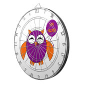 Happy Halloween Party Owl Dart Board Dartscheibe (Vorderseite rechts)