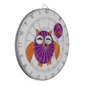 Happy Halloween Party Owl Dart Board Dartscheibe (Vorderseite Links)