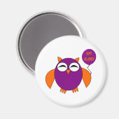 Happy Halloween Party Owl Magnet (Vorderseite/Rückseite)