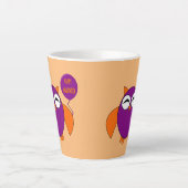 Happy Halloween Party Owl Milchtasse (Vorderseite)