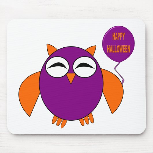 Happy Halloween Party Owl Mousepad (Vorne)