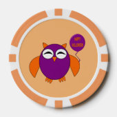 Happy Halloween Party Owl Pokerchips (Vorderseite)