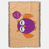 Happy Halloween Party Owl Throw Blanket Decke (Vorderseite Vertikal)