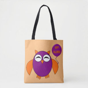 Happy Halloween Party Owl Tote Bag Tasche