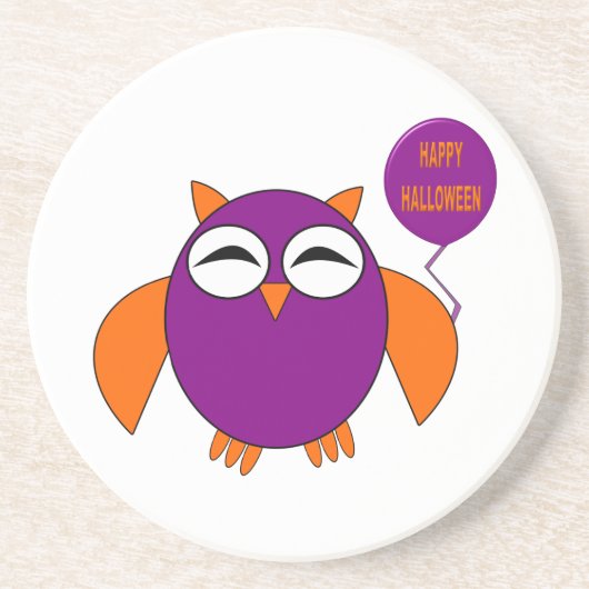 Happy Halloween Party Owl Untersetzer (Vorne)
