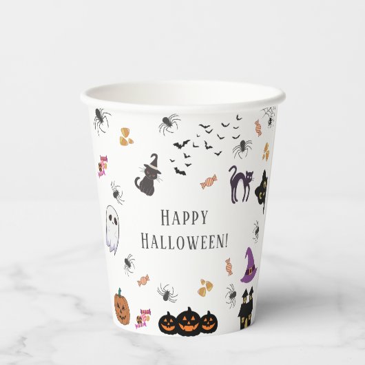 Happy Halloween Party Pappbecher (Rückseite)