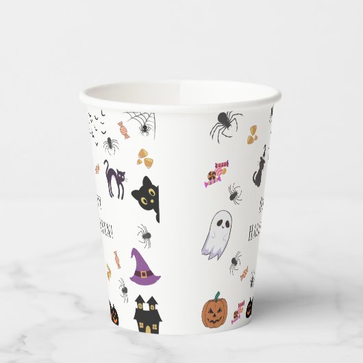 Happy Halloween Party Pappbecher (Links)