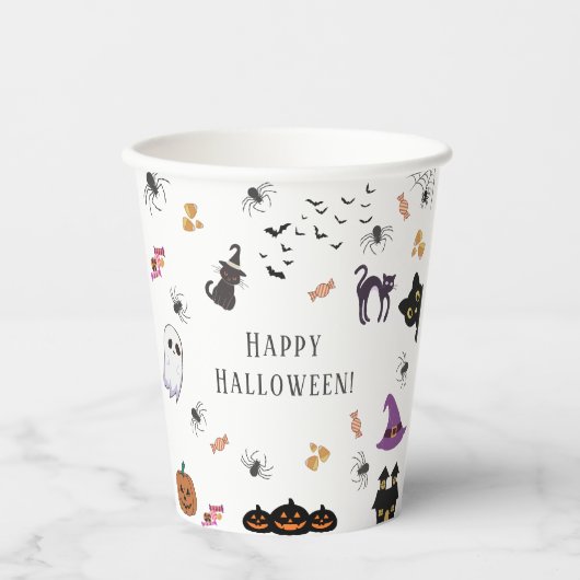 Happy Halloween Party Pappbecher (Vorderseite)