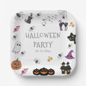 Happy Halloween Party Pappteller (Vorderseite)