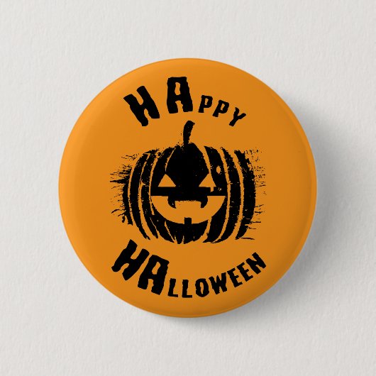 Happy Halloween Party Pumpkin Button (Vorderseite)