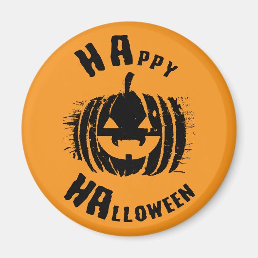Happy Halloween Party Pumpkin Magnet (Vorne)