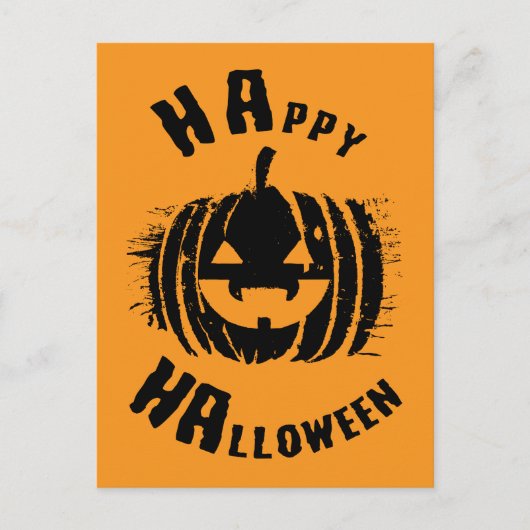 Happy Halloween Party Pumpkin Postkarte (Vorderseite)