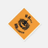 Happy Halloween Party Pumpkin Serviette (Ecke)