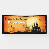 Happy Halloween Party Pumpkin Spuk House Banner (Horizontal)
