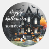 Happy Halloween Party Runder Aufkleber (Vorderseite)