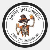 Happy Halloween Party Runder Aufkleber (Vorderseite)